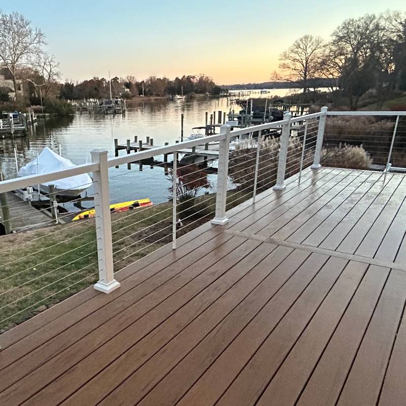 Deck with railing